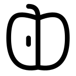 Apple Half Alt SVG Icon